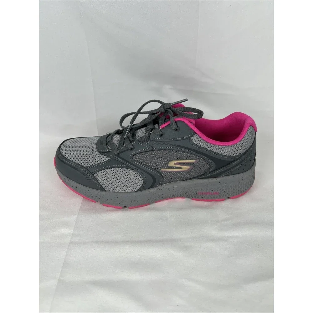 Skechers Go Run Consistent Vivid Horizon Sneaker Women’s WIDE 8 Gray Pink